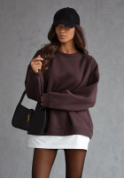 Sweatshirt oversize All Day Long Schokoladenbraun