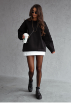 Sweatshirt oversize All Day Long Schwarz