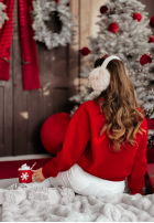 Świąteczna Sweatshirt z nadrukiem Santa Baby Rot