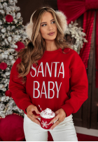 Świąteczna Sweatshirt z nadrukiem Santa Baby Rot