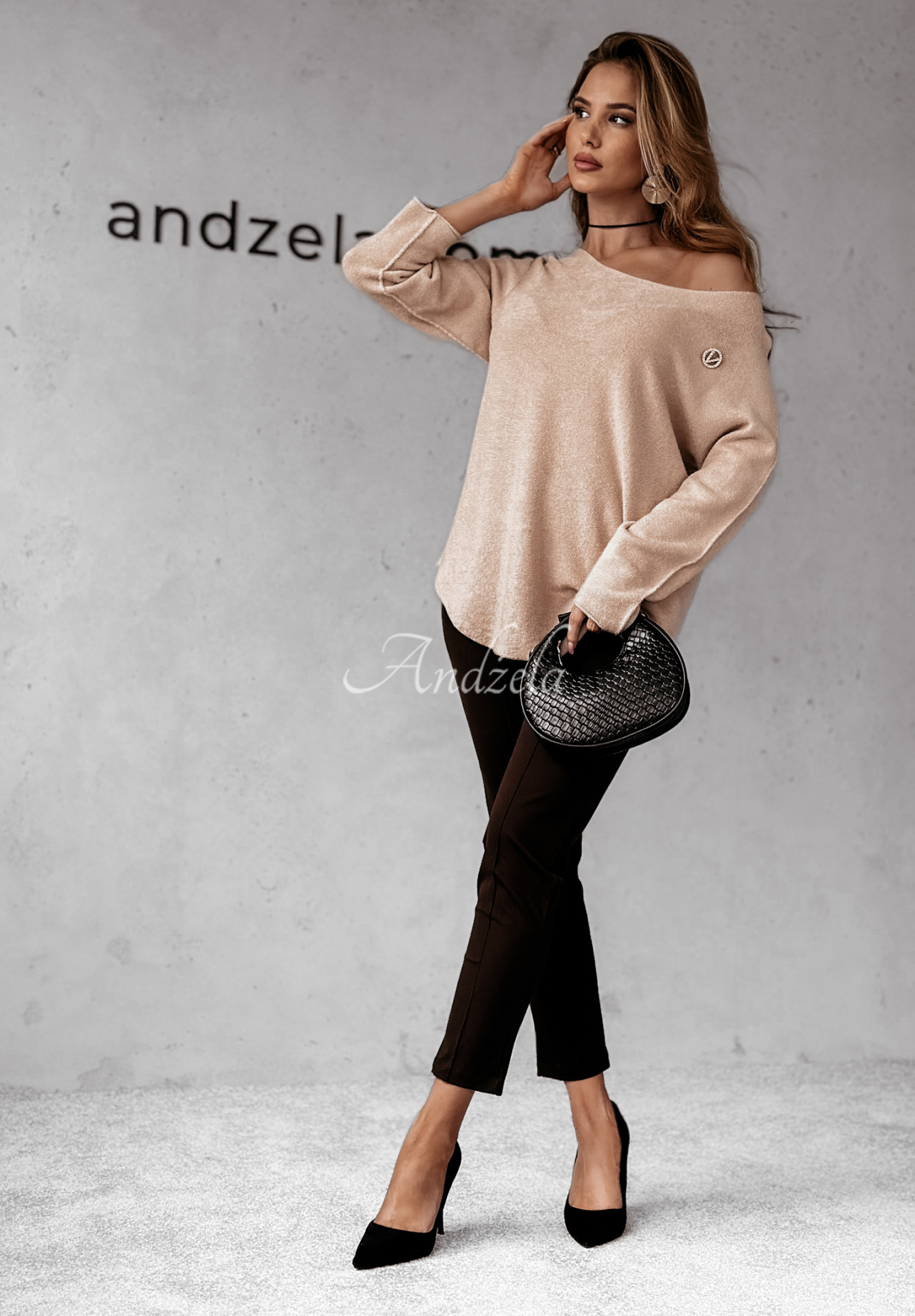 Leichter Pullover Imagine Is Real Beige