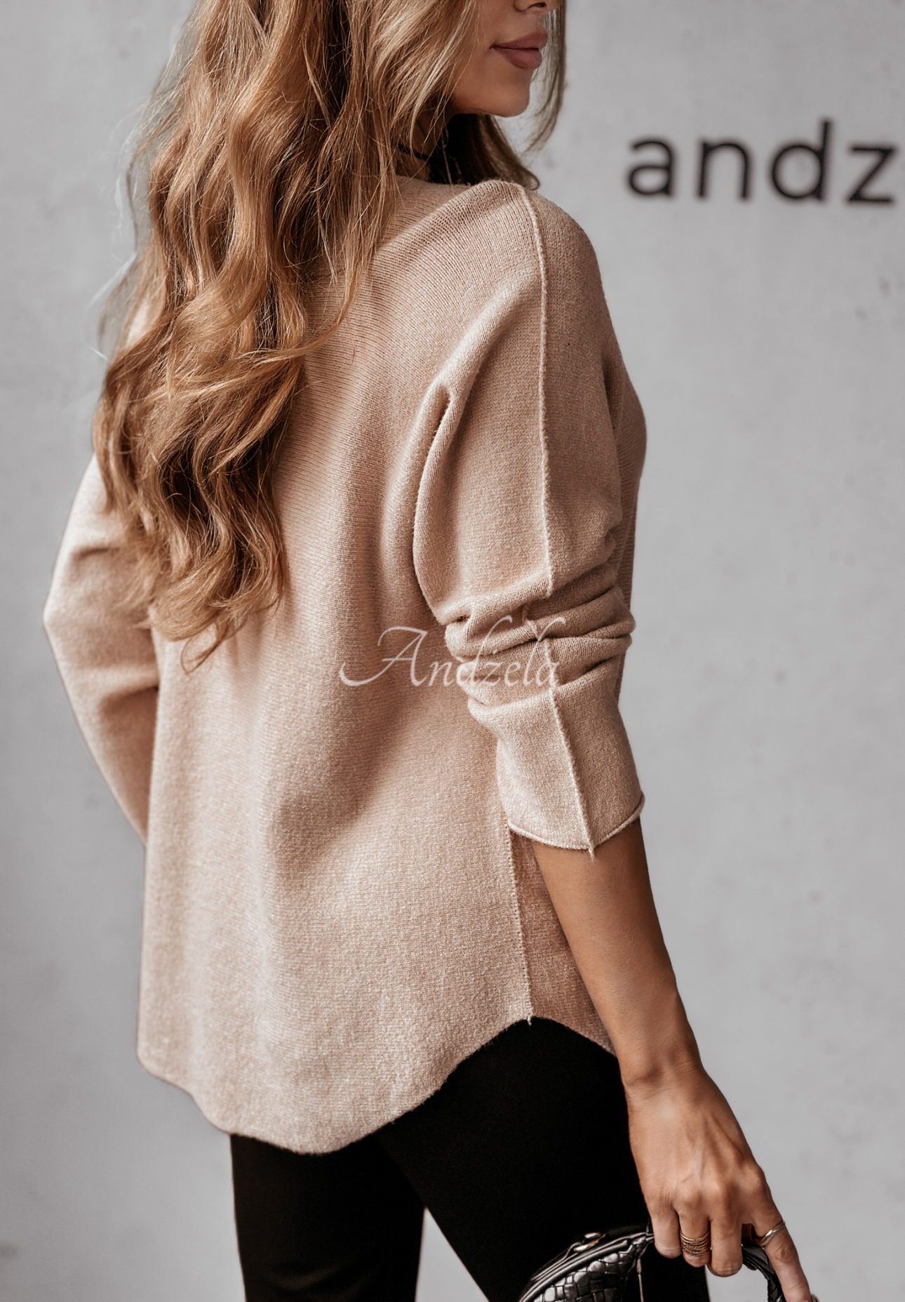 Leichter Pullover Imagine Is Real Beige