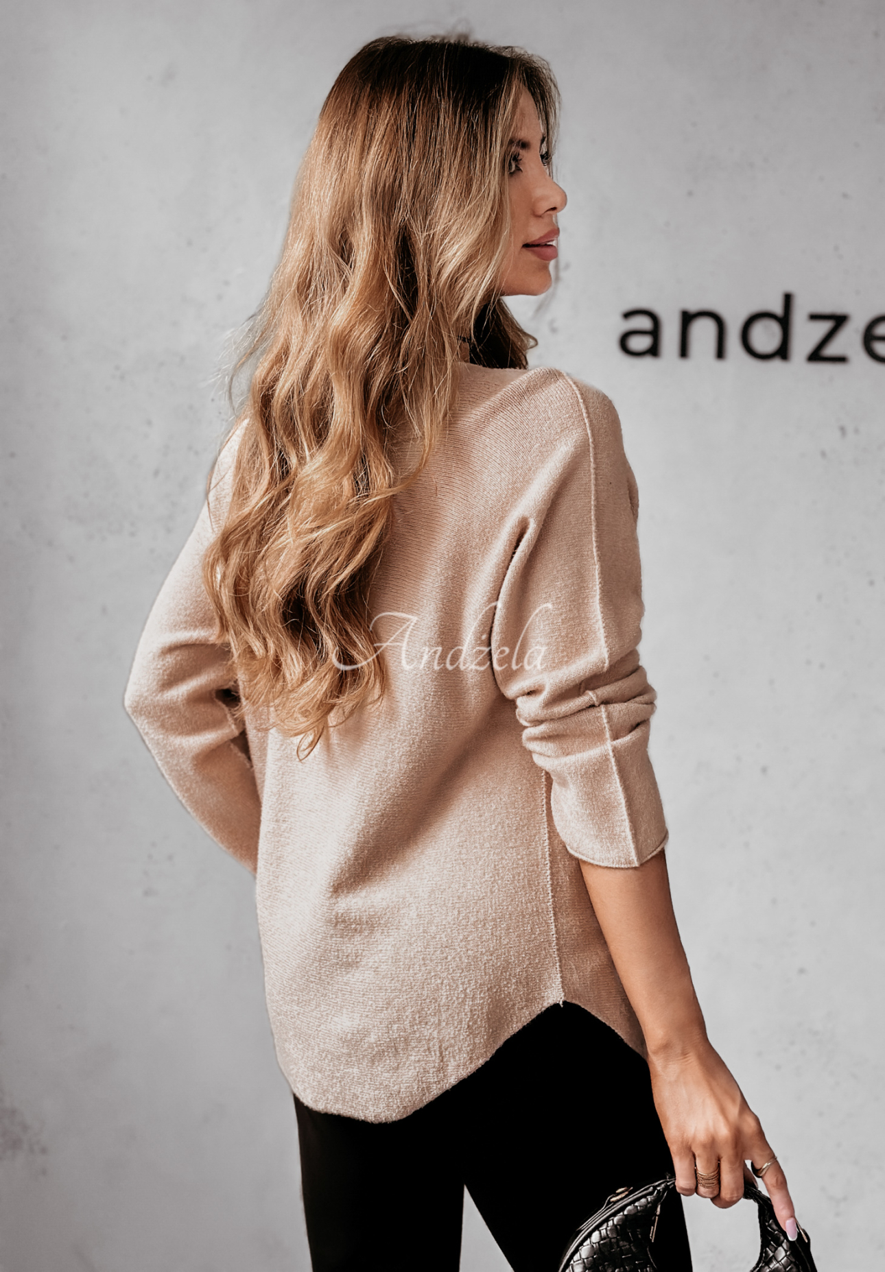 Leichter Pullover Imagine Is Real Beige