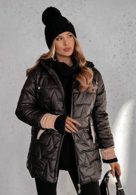 Steppjacke mit Kapuze To Be Lived Schwarz