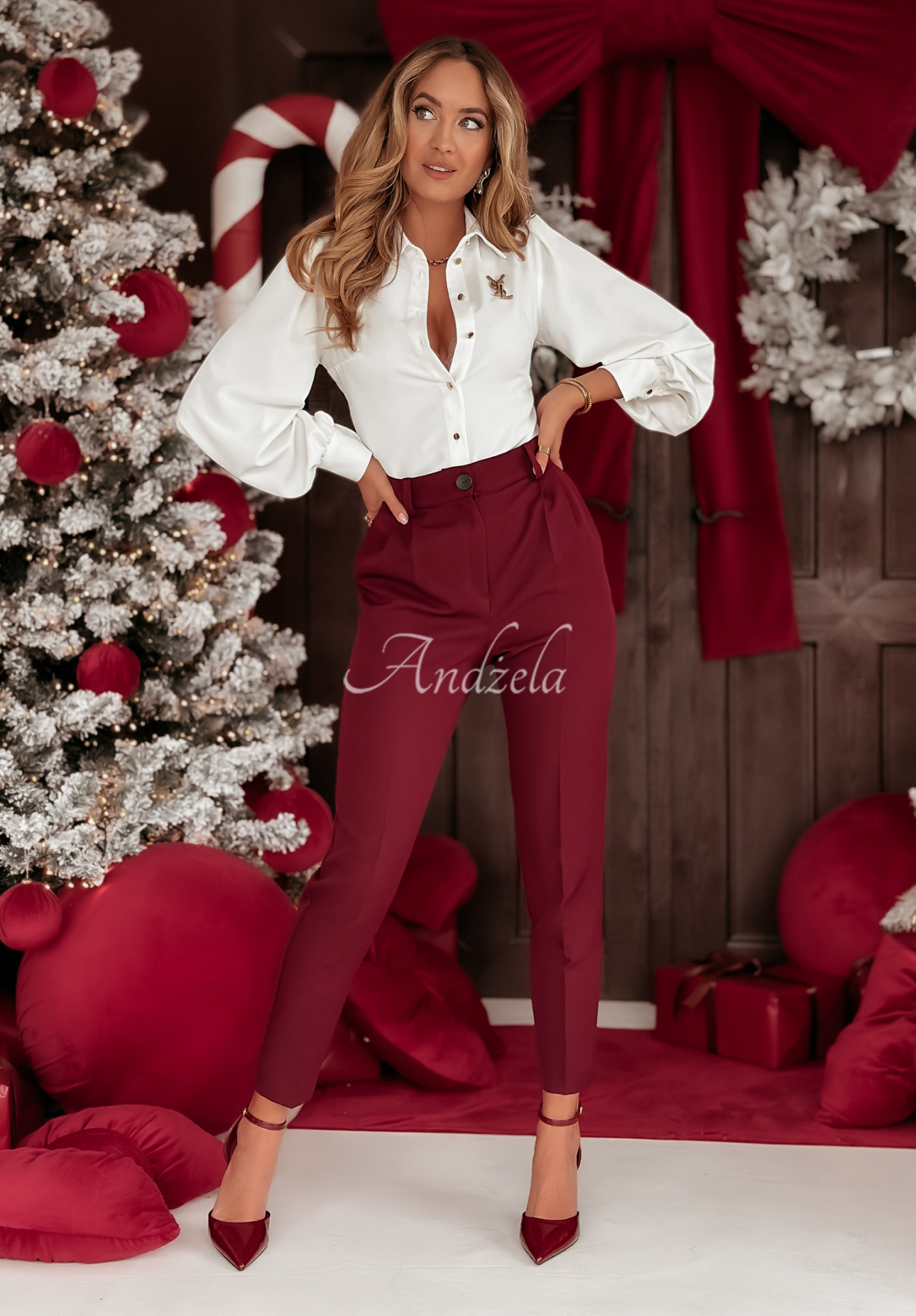 Viskosehemd mit Schnürung Special One Weiß