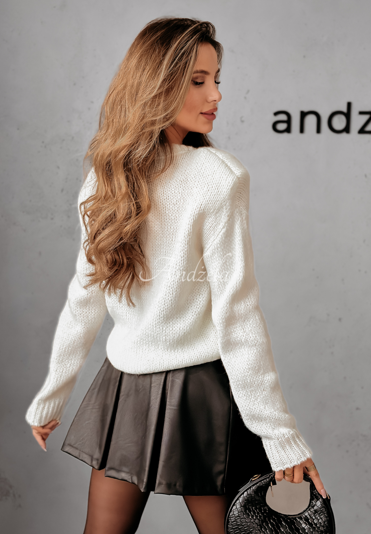 Pullover aus Wolle und Mohair Looking For You Ecru