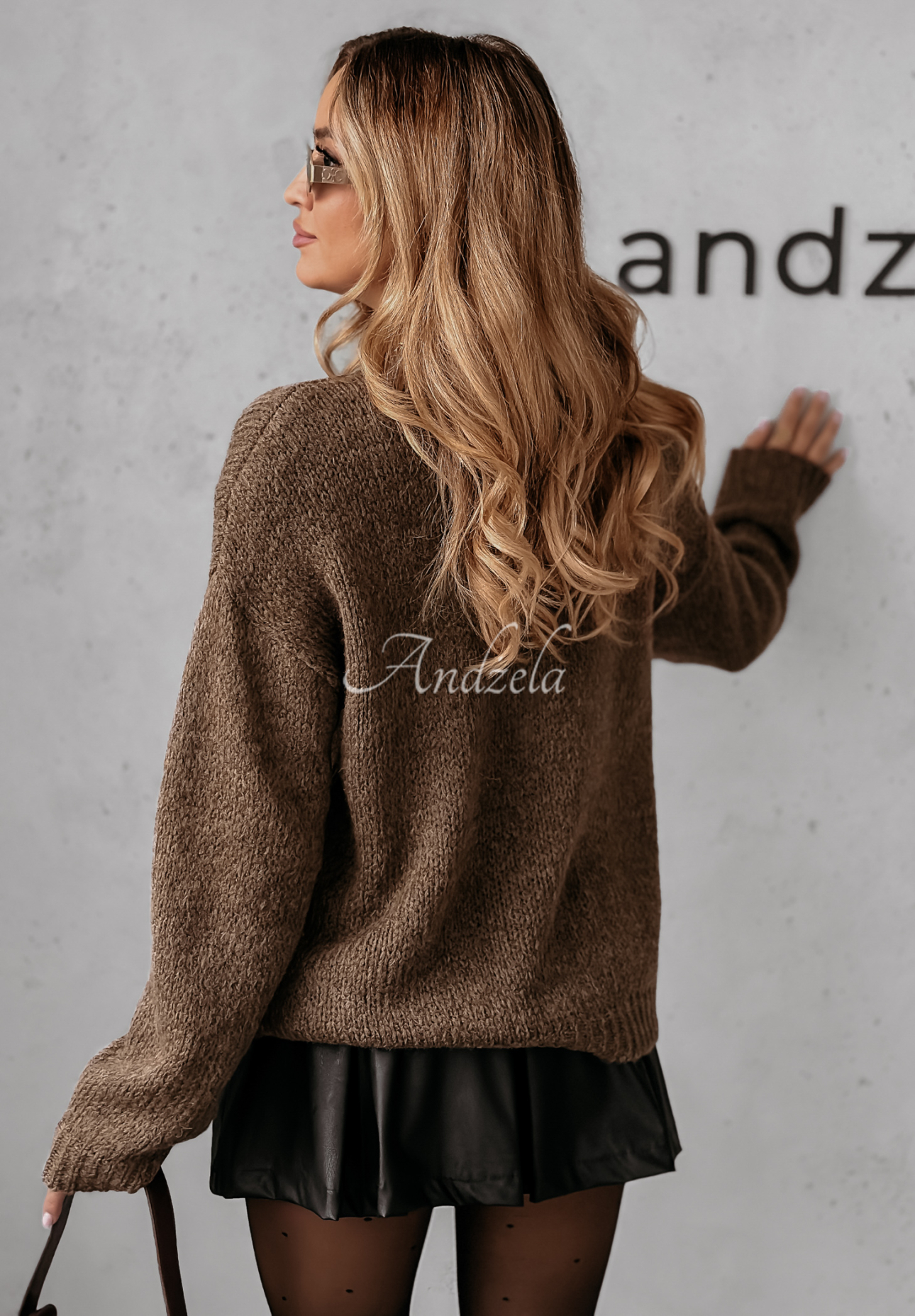 Pullover aus Wolle und Mohair Looking For You Schokoladenbraun