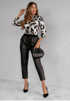 Hemd z kieszenią Wild Elegance w panterkę