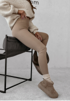 Prążkowane Leggings Say Yes Beige