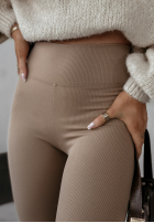 Prążkowane Leggings Say Yes Beige