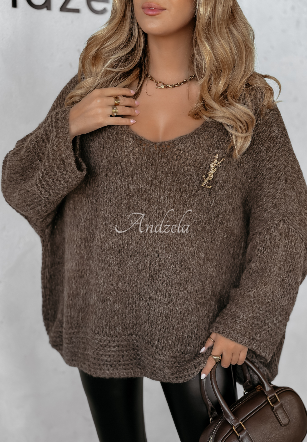 Oversize Pullover Gentle Cuddle Schokoladenbraun