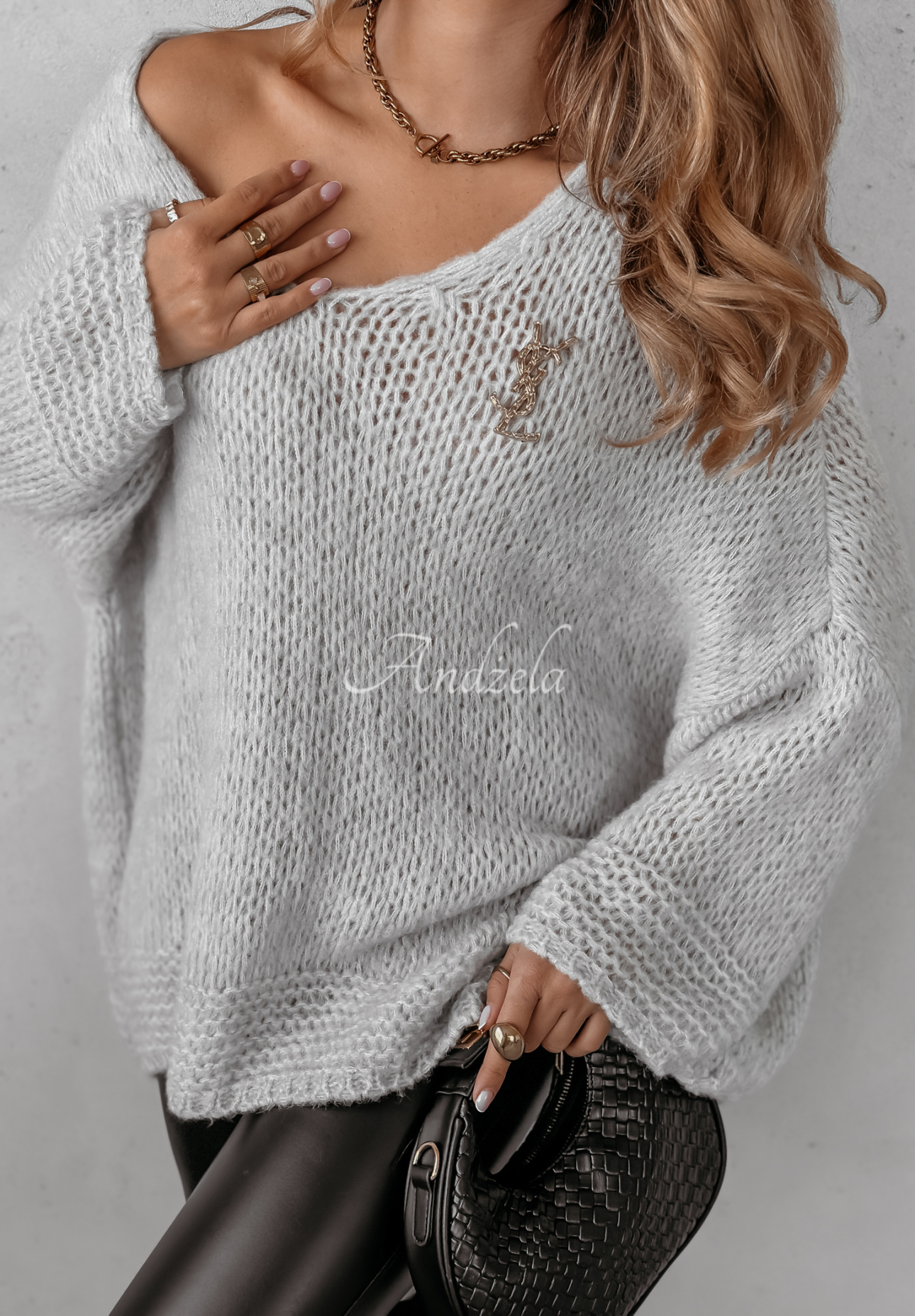 Oversize Pullover Gentle Cuddle Grau