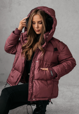 Daunenjacke mit Kapuze Aurora Skies Pflaumenfarben