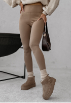 Prążkowane Leggings Say Yes Beige