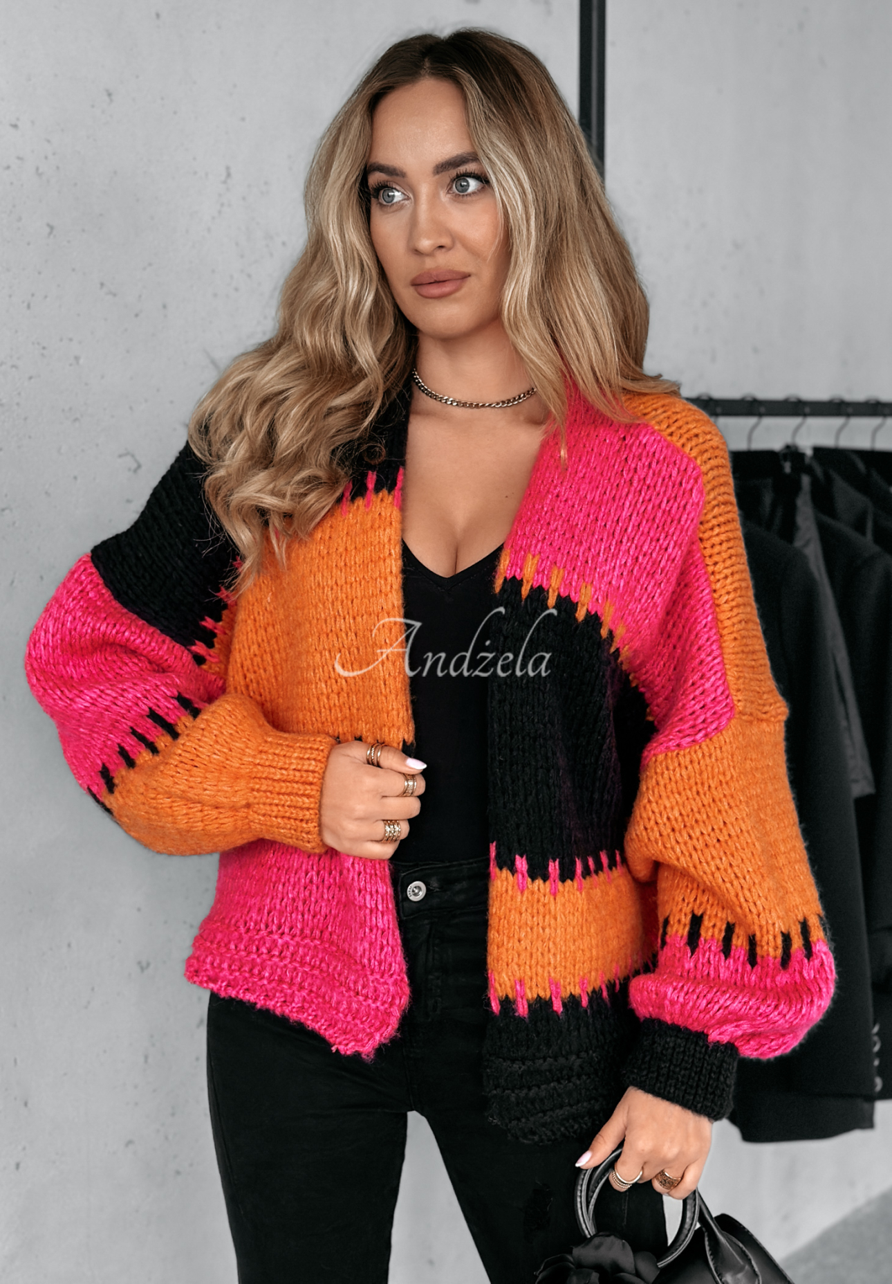 Kurzer Overisze Cardigan Seriously Pretty orange-rosa