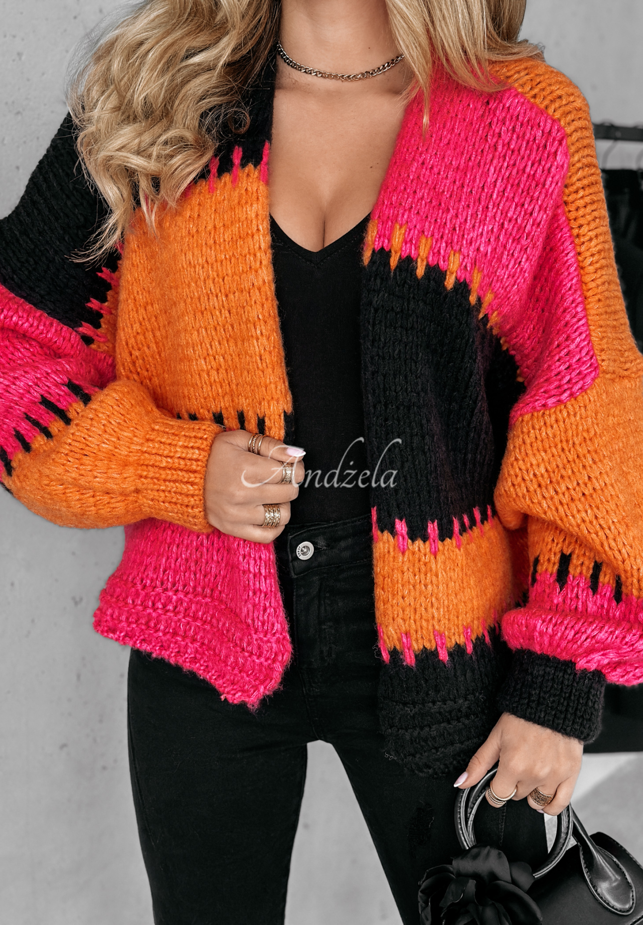 Kurzer Overisze Cardigan Seriously Pretty orange-rosa