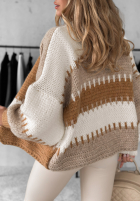 Krótki Cardigan oversize Seriously Pretty Beige-Camel