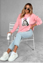 Sweatshirt oversize z nadrukiem The Fancy Rosa