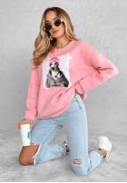 Sweatshirt oversize z nadrukiem The Fancy Rosa