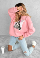 Sweatshirt oversize z nadrukiem The Fancy Rosa