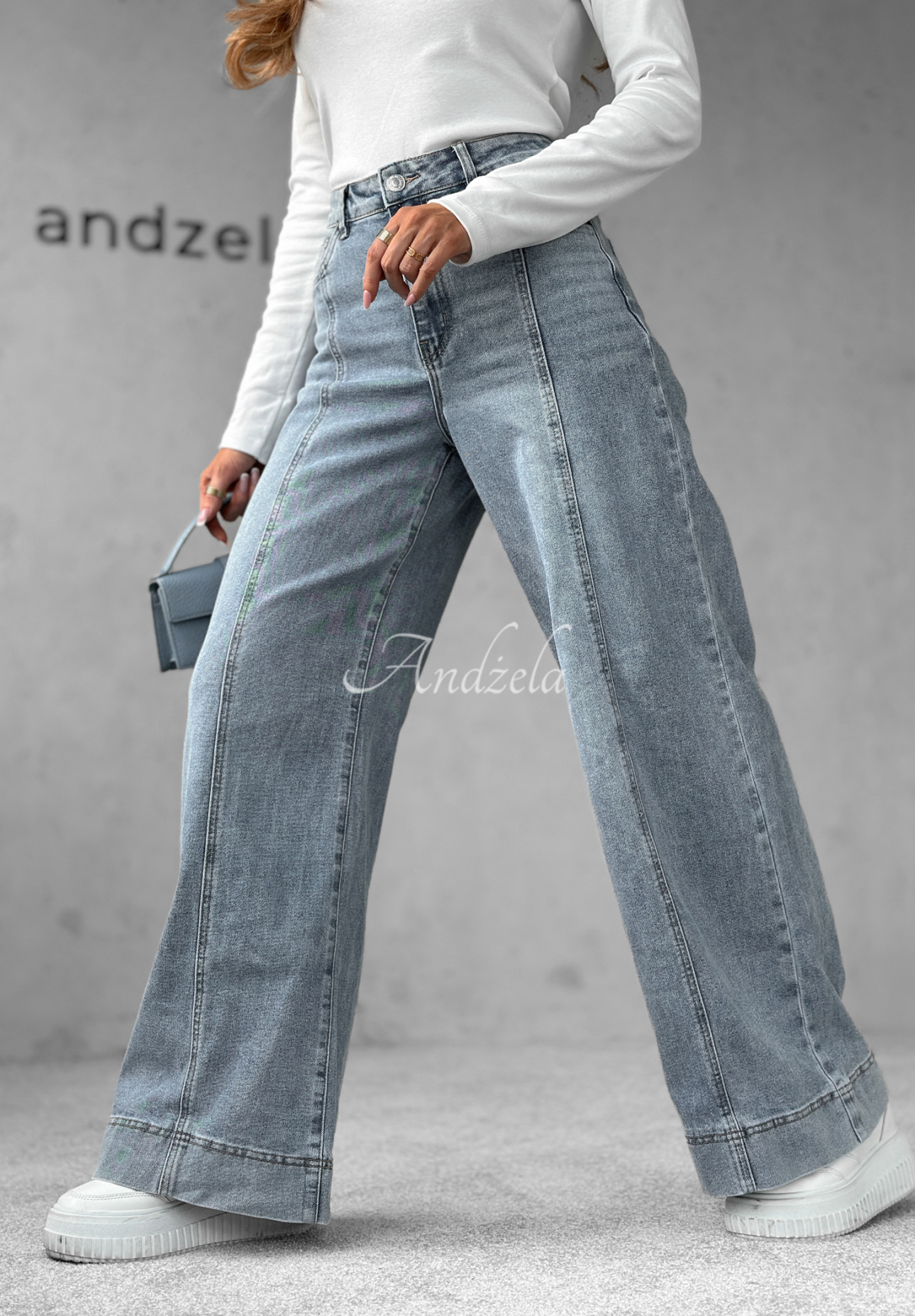 Jeanshosen wide leg Except Me Blau