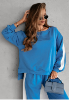 Sweat Set z lampasami Speed Runner Blau