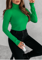 Dopasowany Jumper z golfem Solange in green