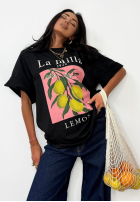 T-Shirt z nadrukiem La Milla Lemon Schwarz