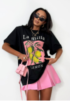 T-Shirt z nadrukiem La Milla Lemon Schwarz