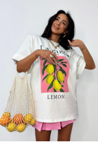 T-Shirt z nadrukiem La Milla Lemon Weiß