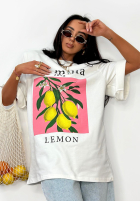 T-Shirt z nadrukiem La Milla Lemon Weiß