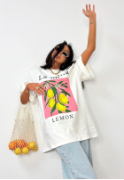 T-Shirt z nadrukiem La Milla Lemon Weiß