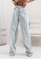 Hose Jeans wide leg La Milla Always Myself Hellblau