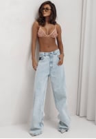 Hose Jeans wide leg La Milla Always Myself Hellblau