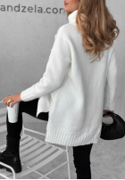 Sweter oversize z golfem Benin ecru