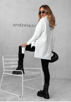 Sweter oversize z golfem Benin ecru