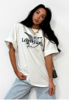 T-Shirt z nadrukiem La Milla Love Hurts Weiß