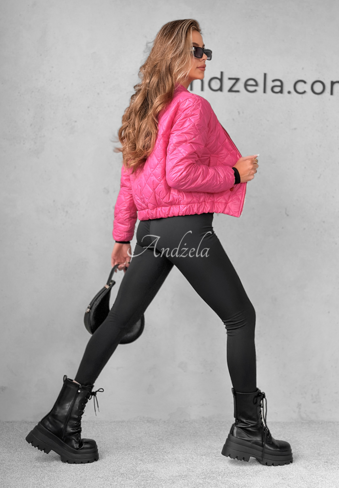 Kurze gesteppte Bomberjacke Unstoppable You Fuchsia