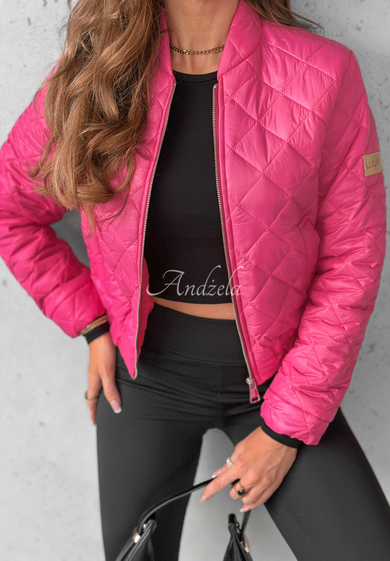 Kurze gesteppte Bomberjacke Unstoppable You Fuchsia