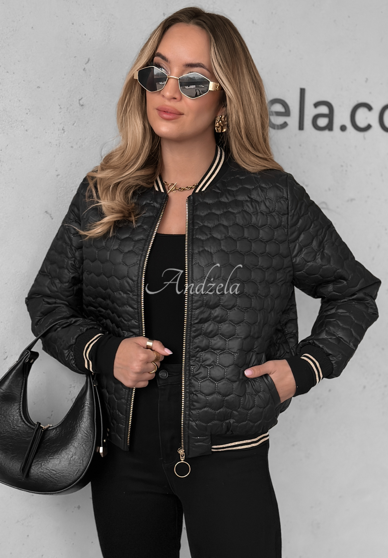 Kurze Steppjacke Morning Hill Schwarz