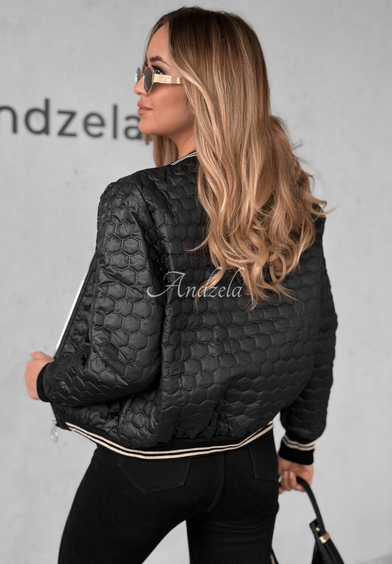 Kurze Steppjacke Morning Hill Schwarz