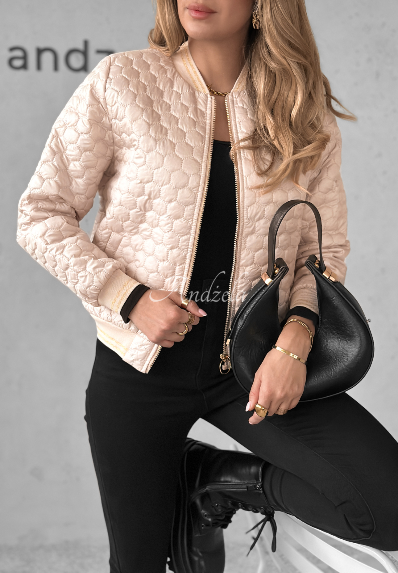 Kurze Steppjacke Morning Hill Beige