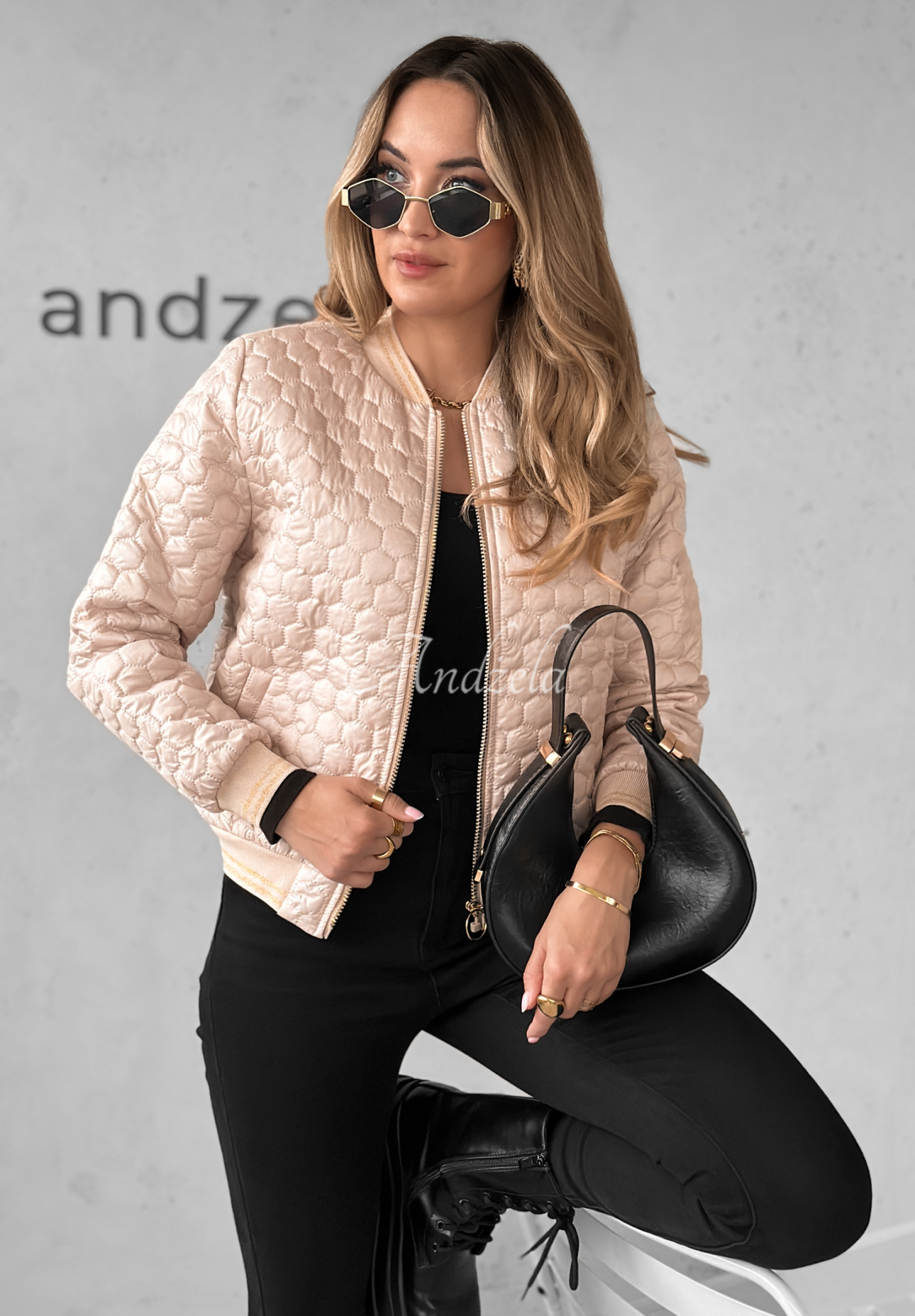 Kurze Steppjacke Morning Hill Beige