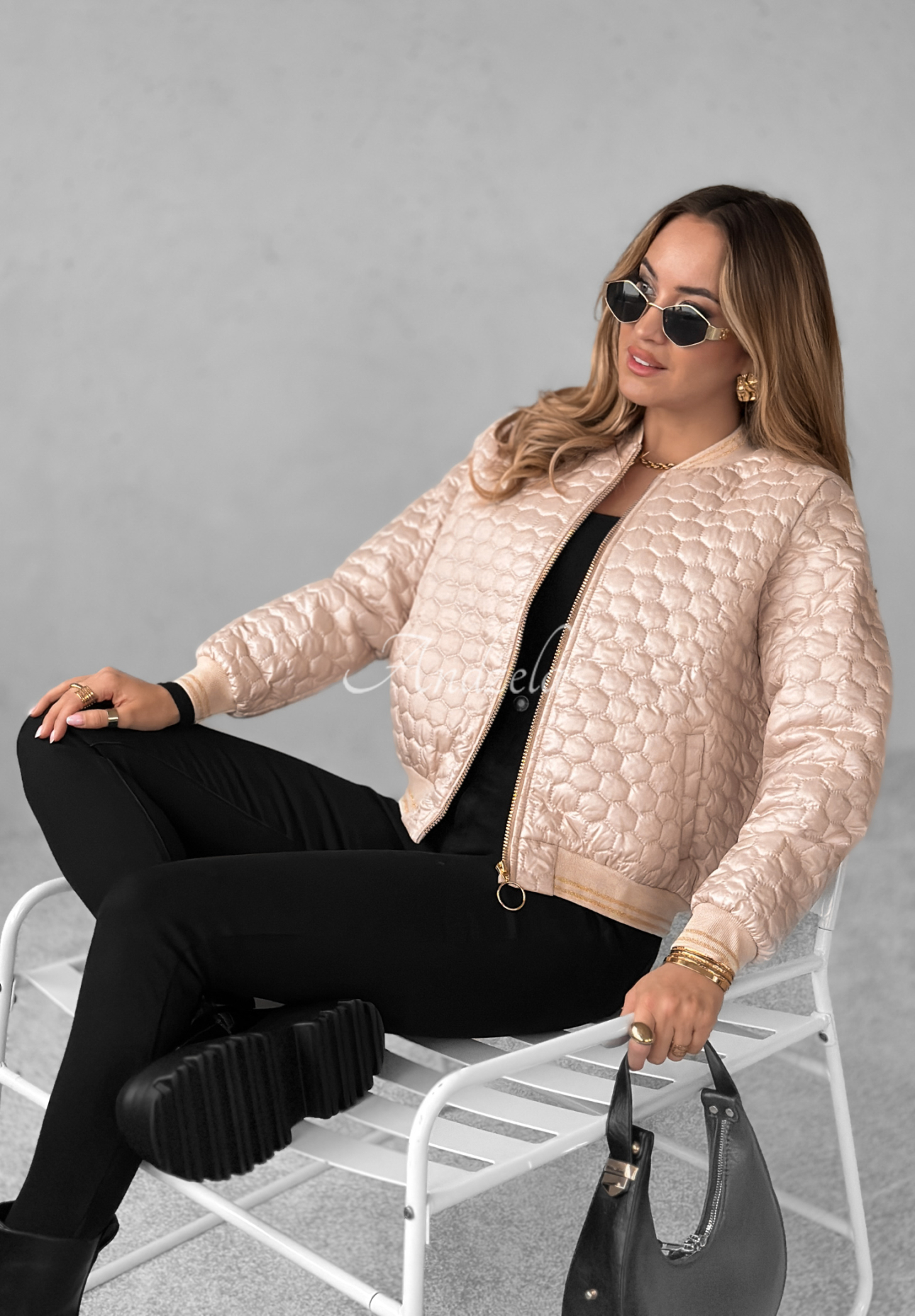 Kurze Steppjacke Morning Hill Beige