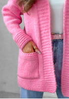 Krótki Cardigan oversize Cozy Drape Rosa