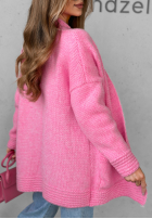 Krótki Cardigan oversize Cozy Drape Rosa