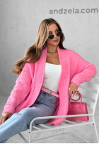 Krótki Cardigan oversize Cozy Drape Rosa