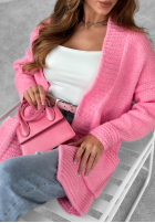 Krótki Cardigan oversize Cozy Drape Rosa