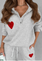 Sweat Set Sweatshirt i Hose Brave Heart Grau Melange