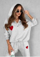 Sweat Set Sweatshirt i Hose Brave Heart Grau Melange